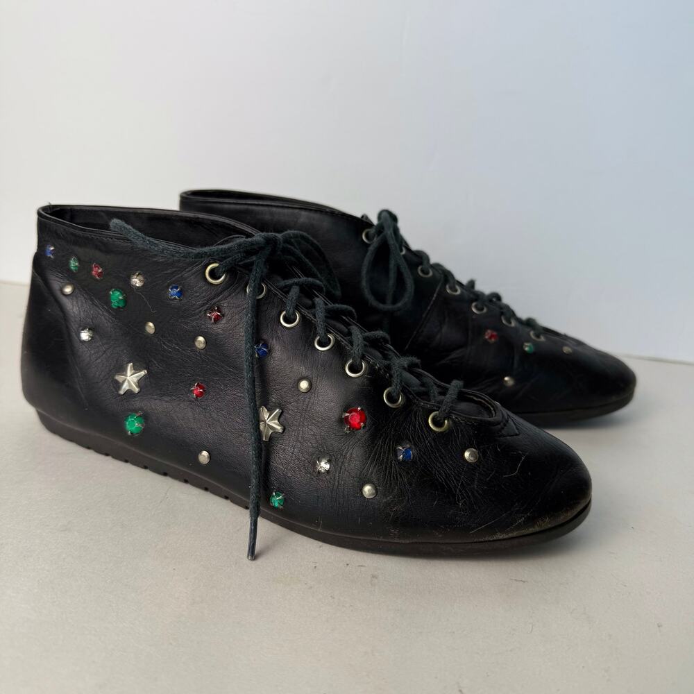 Vintage women’s black leather MIA shoes size 6 1/2